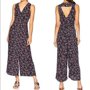 Size 0 BB Dakota Navy Ditsy Wide-Leg Jumper